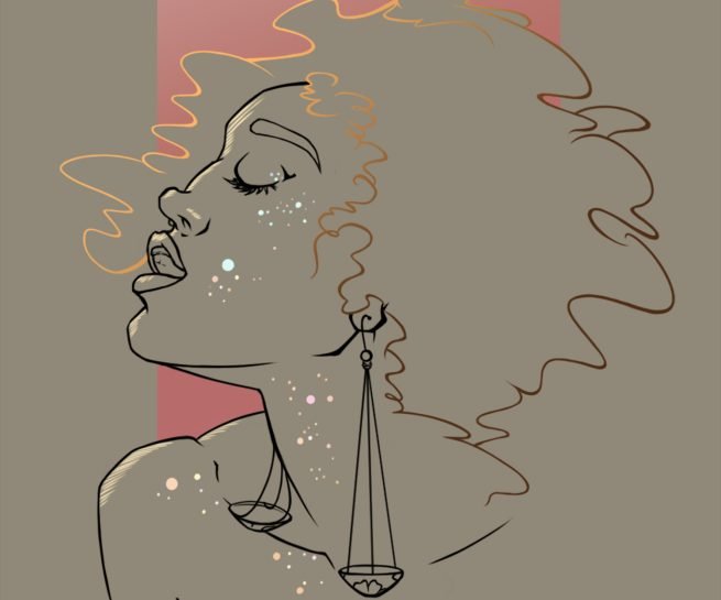 dessin en digital painting d'un portrait en lineart